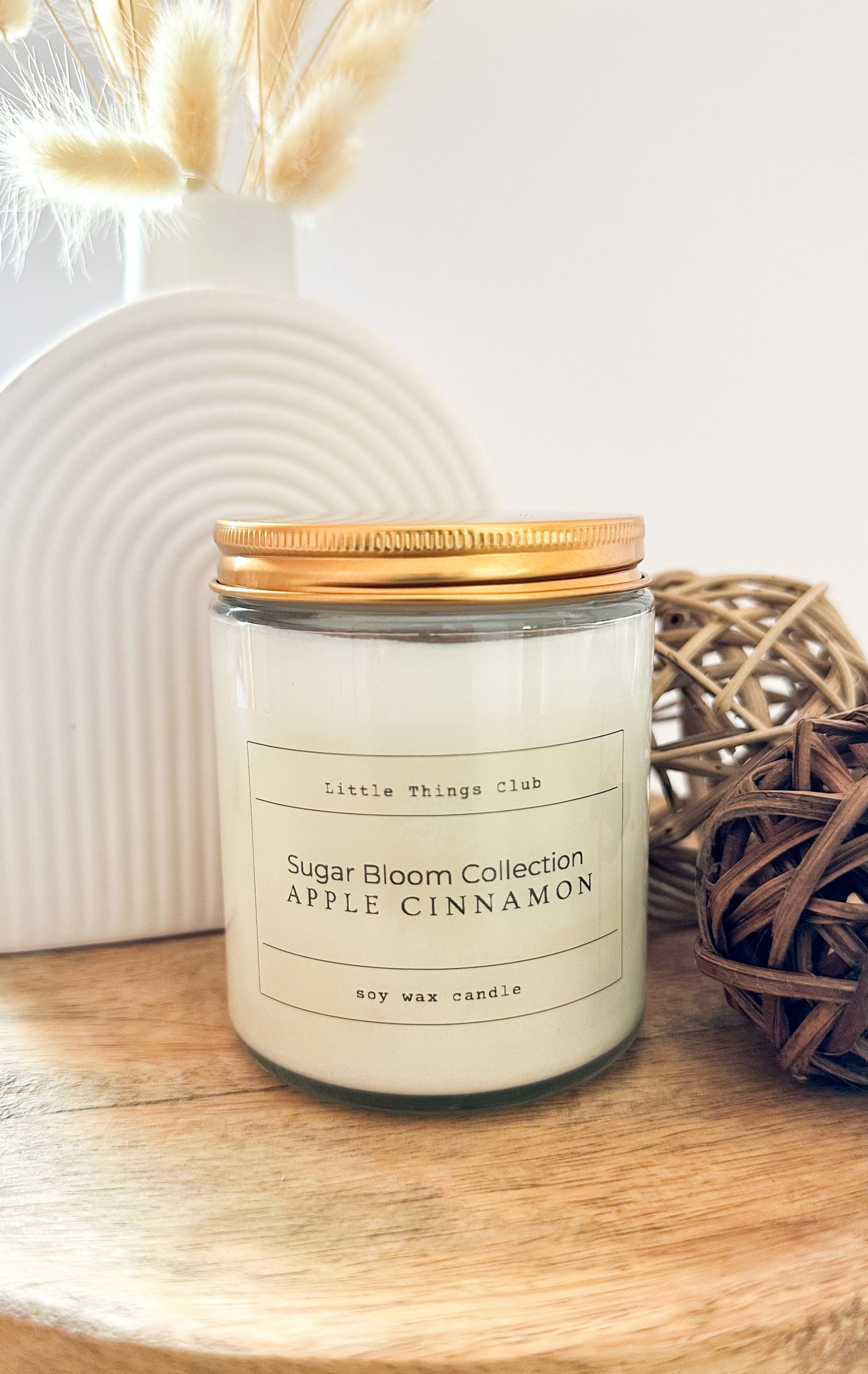 Γυάλινο βάζο με άρωμα Apple Cinnamon