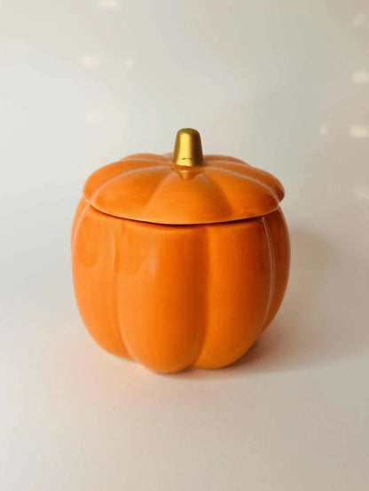 orange pumpkin candle 
